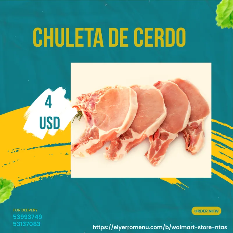 Chuleta de cerdo ahumada 