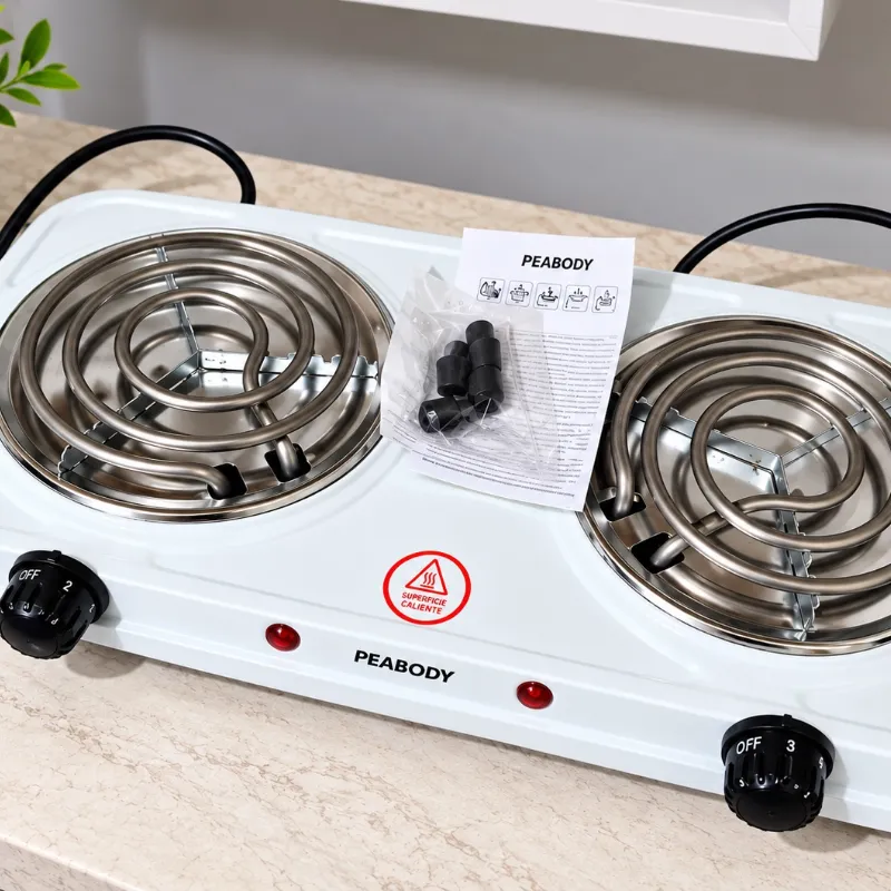 Cocina eléctrica de doble hornilla