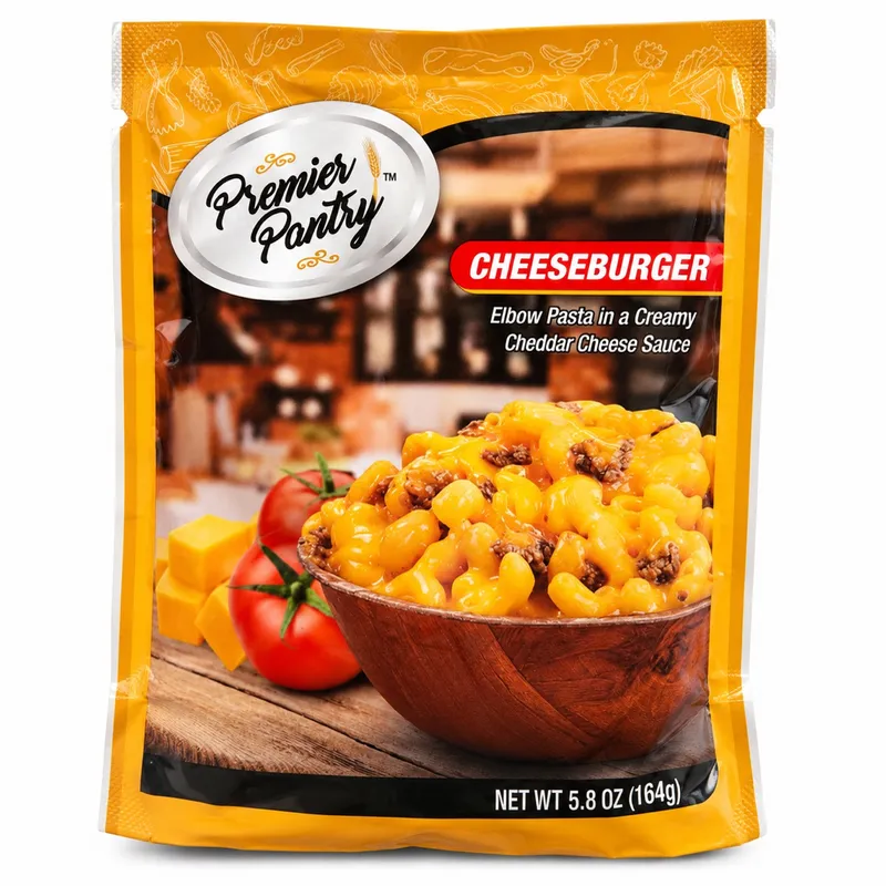 Coditos con queso y picadillo de res – 150 g