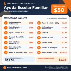 Combo Ayuda Escolar — $50