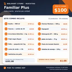 Combo Familiar Plus — $100
