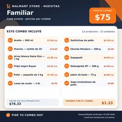 Combo Familiar — $75