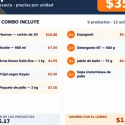 Combo Reposición Semanal — $35