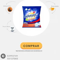 Detergente en polvo blanqueador