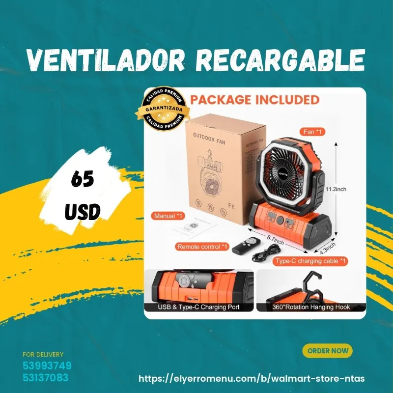 Ventilador recargable 