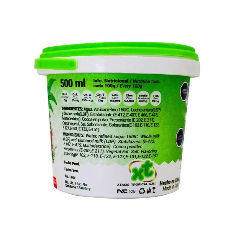 Helado de naranja piña