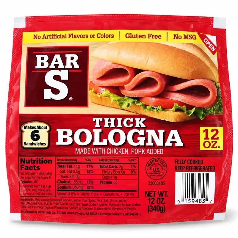 Mortadela de pollo lasqueada