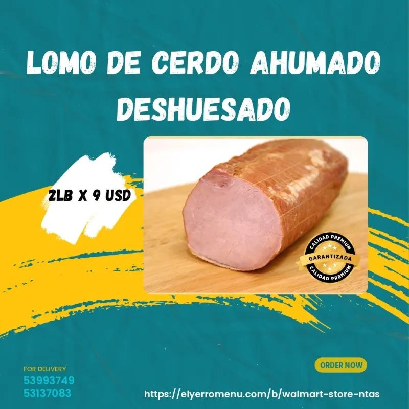 Lomo de cerdo ahumado deshuesado 