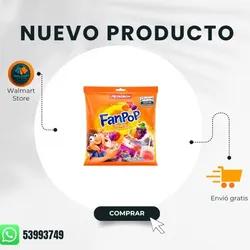 Paquete fa pop de caramelos