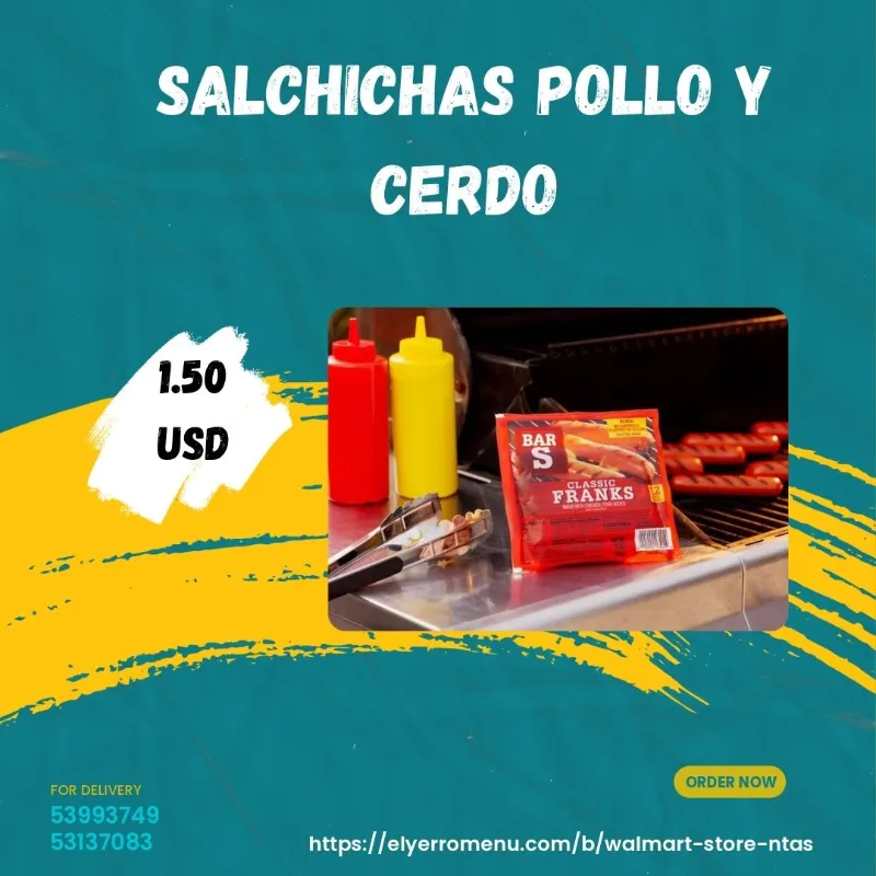 Salchichas de pollo y cerdo 