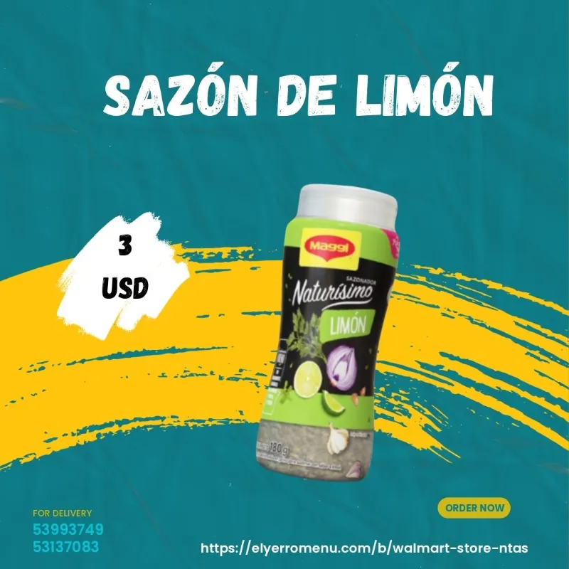 Sazonador Naturísimo Limón Maggi 180g Gr.