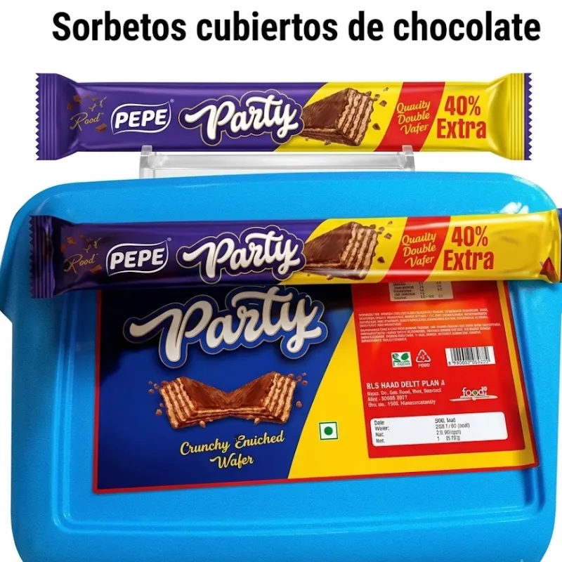 Sorbetos cubiertos con chocolate
