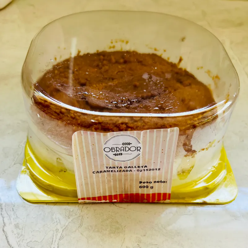 Tarta de galleta caramelizada