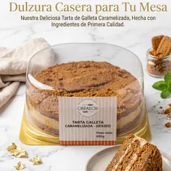 Tarta de galleta caramelizada