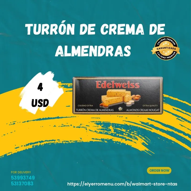 Turrón de crema de almendras 