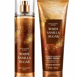 Set Bath & Body Works Warm Vanilla Sugar — 236 ml + 226 g