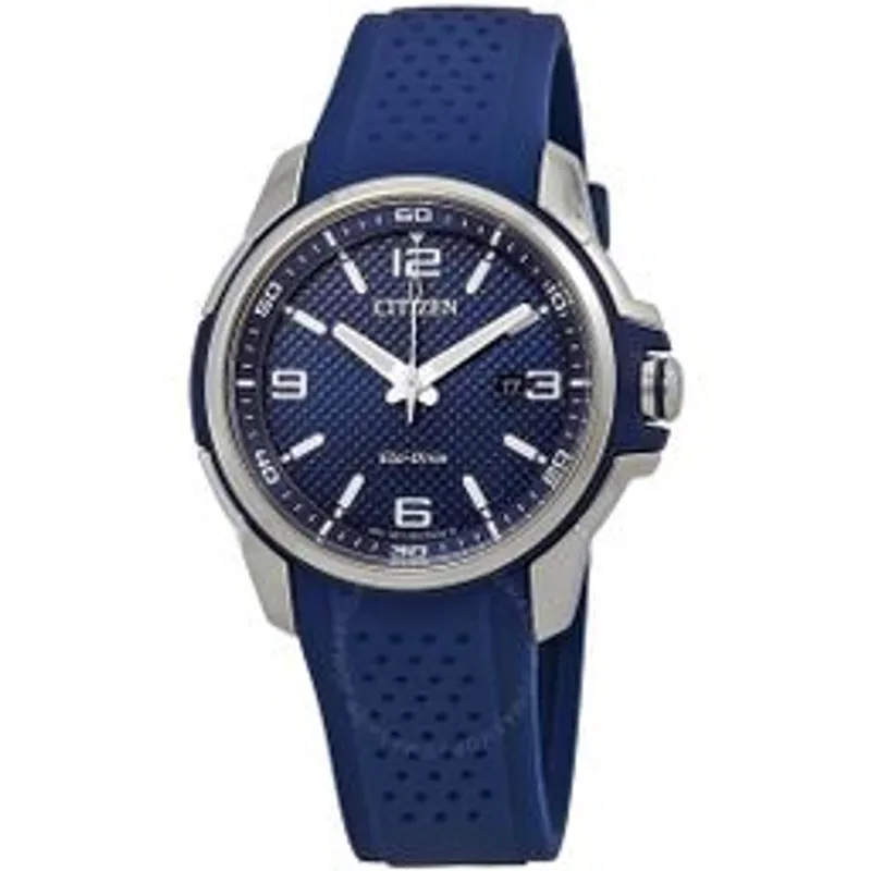 CITIZEN AR Blue Dial Blue Polyurethane Eco-Drive Men's Watch