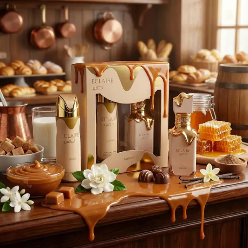 2 PCS SET ECLAIRE WOMEN EDP - 100ML + 200ML PERFUMED SPRAY BY LATTAFA