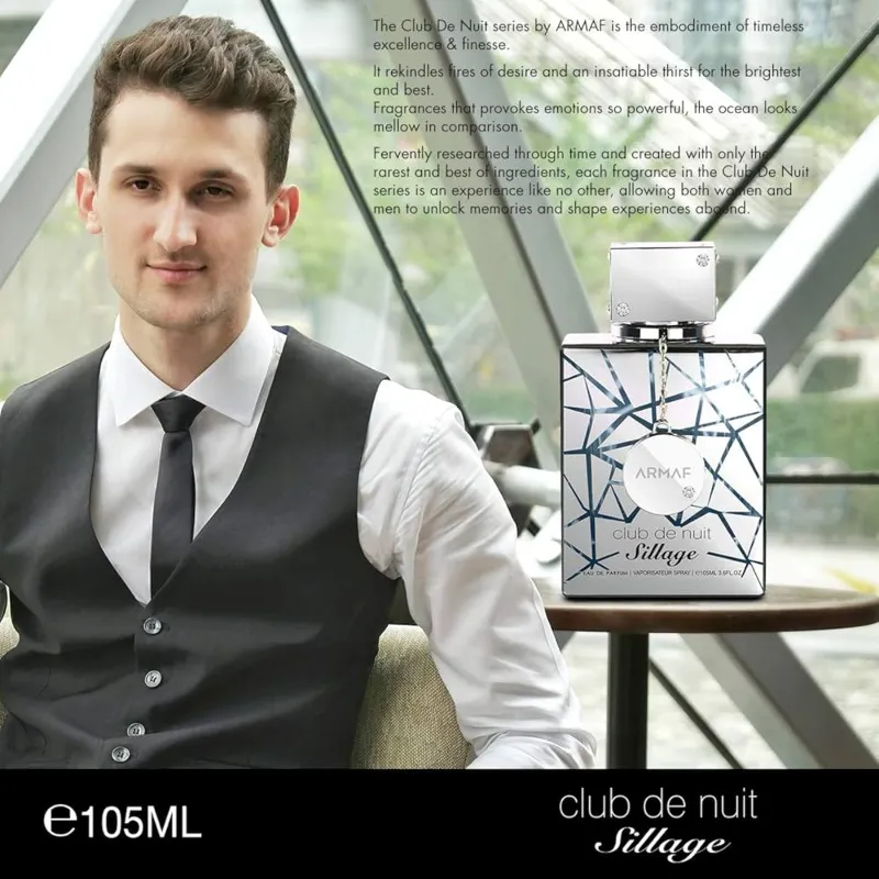 Armaf Club De Nuit Sillage - Eau de Parfum en espray unisex, 3.6 