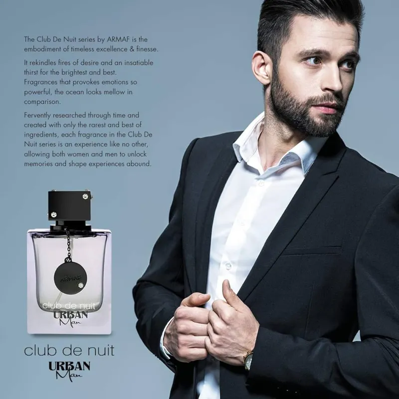 Armaf Club De Nuit Urban para hombre Eau de Parfum en aerosol, 3.6 onzas