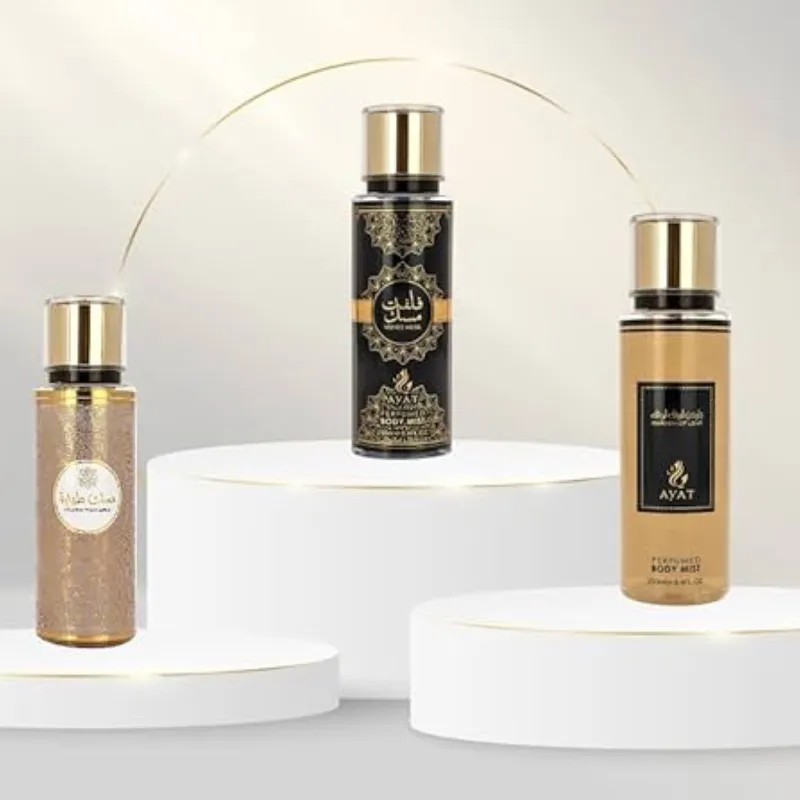 BUSINESS SQUARE BS AYAT PERFUMES Niebla perfumada MUSK TAHARA 250 ml Mist para el cuerpo Arabian Fragancia para hombre y mujer Fabricado en Dubai (Musk Tahara), 1 item