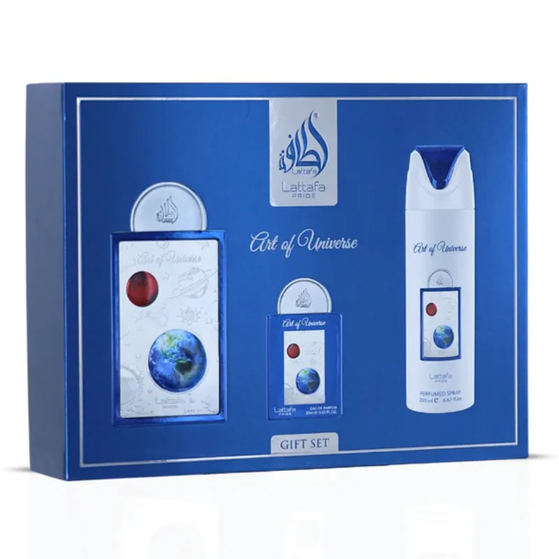 GIFT SET ART OF UNIVERSE UNISEX - 3 Piece Eau De Parfum Gift Set BY LATTAFA PRIDE