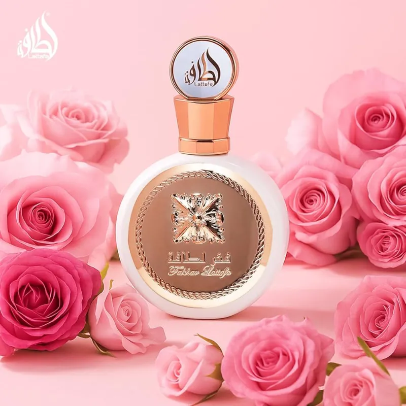 Lattafa Fakhar - Perfume de larga duración para mujer, floral, afrutado, fresco, dulce, 3.40 onzas
