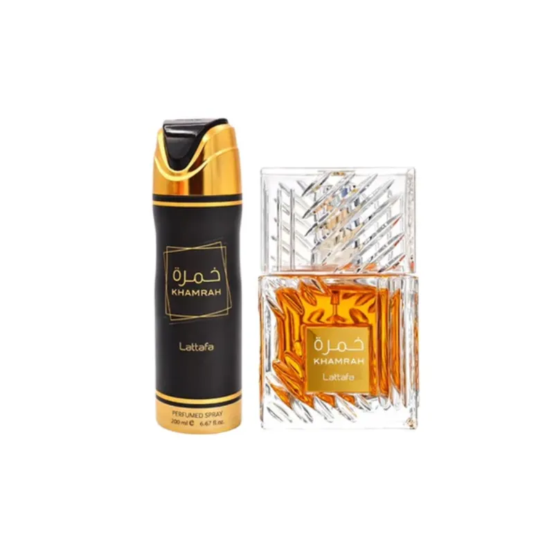 LATTAFA KHAMRAH 2 PCS GIFTSET WITH 100ML EDP + 200ML PERFUMED SPRAY