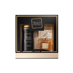 LATTAFA KHAMRAH 2 PCS GIFTSET WITH 100ML EDP + 200ML PERFUMED SPRAY
