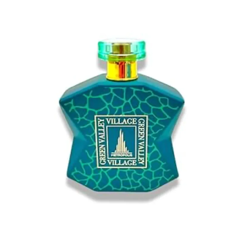 Metropolis Green Valley Village Eau De Parfum Unisex 3.4 fl oz 3.4 oz – Fragancia original de Dubái – Con notas superiores de litchi, cassis y mandarina naranja