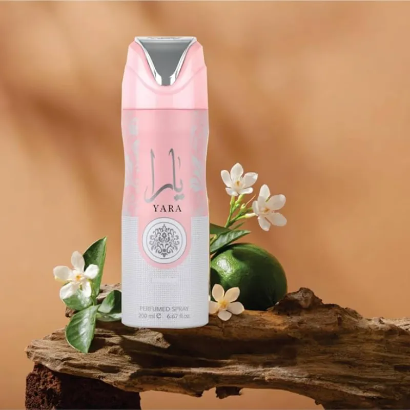 Sapphire's Choice - Yara Parfum | Spray corporal 200 ml | Vainilla, sándalo y fragancia floral | Perfume rosa Arabian Oud para mujer (paquete de 2) Hecho en Dubái