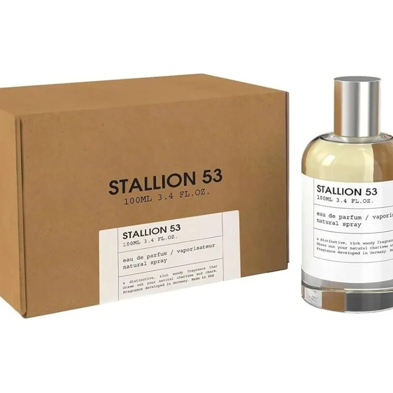 Stallion 53 Eau De Parfum 3.4 fl oz 3.4oz – Perfume Unisex – Fragancia original de Dubai – Con notas de sándalo, madera de cedro, cardamomo, iris y violeta