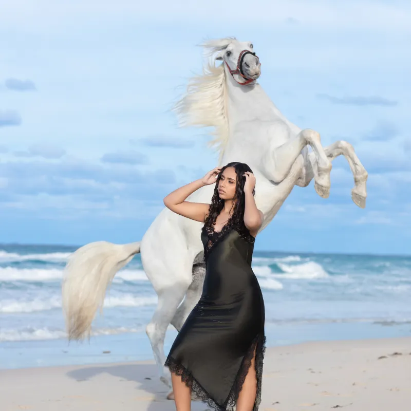 Fotos con el caballo en la playa