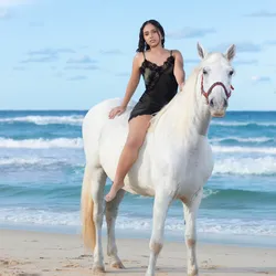 Fotos con el caballo en la playa