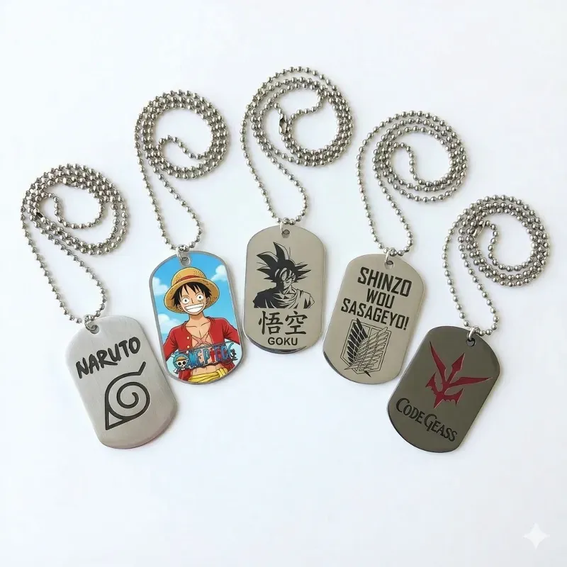 Collares Estilo Placa - Temática Anime