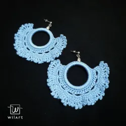 Aretes de abanico XXL