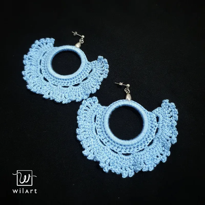 Aretes de abanico XXL