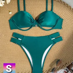 Bikini verde azul 