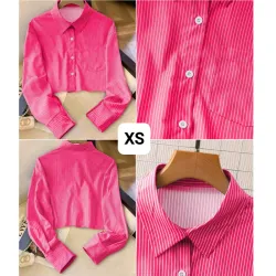 Camisa rosada de mangas largas XS