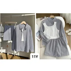Conjunto de camisa con Top blanco