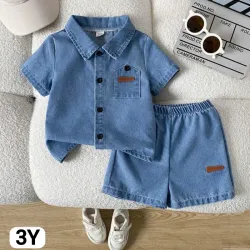 Conjunto de camisa de mezclilla