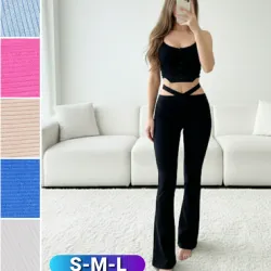 Conjunto de licras campanas y top corto