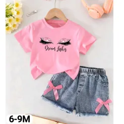 Conjunto rosado de short