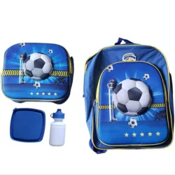 Mochila azul de pelota
