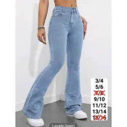 Pantalón azul claro campana