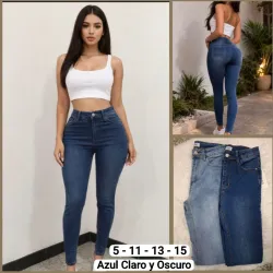 Pantalón azul oscuro ajustado