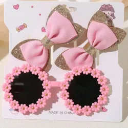 Set de Lazos y Gafas para niñas