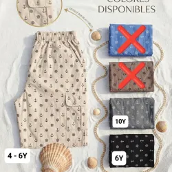 Short con diseño de anclas