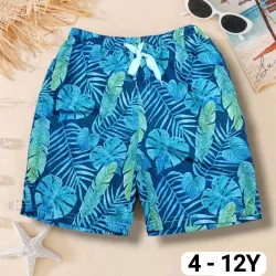 Short de hojas azules
