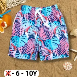 Short de hojas rosadas